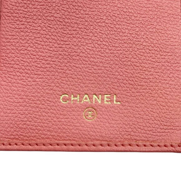Chanel Coco Button Strap Wallet Bifold Light Pink - Picture 5 of 9